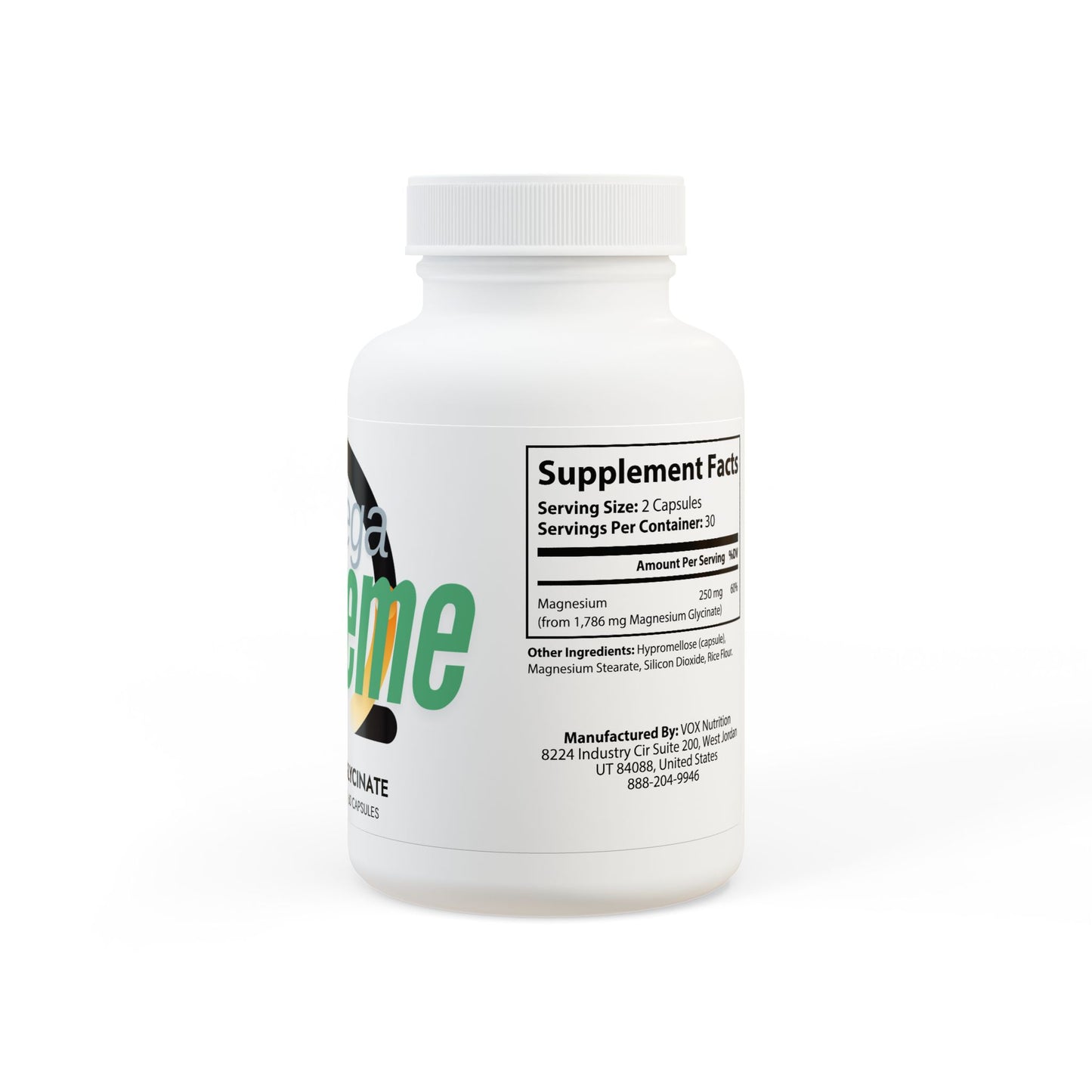 Magnesium Glycinate Supplement (60 Capsules)